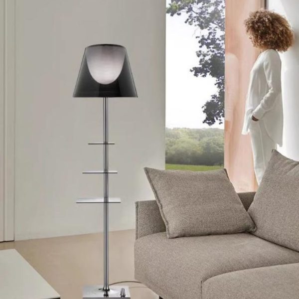 Đèn Sàn Acrylic Kết Hợp Kệ Sách Tiện Dụng Thiết Kế Phong Cách Ý Phòng Khách, Phòng Ngủ