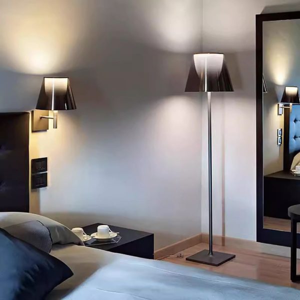 Đèn Sàn Acrylic Kết Hợp Kệ Sách Tiện Dụng Thiết Kế Phong Cách Ý Phòng Khách, Phòng Ngủ