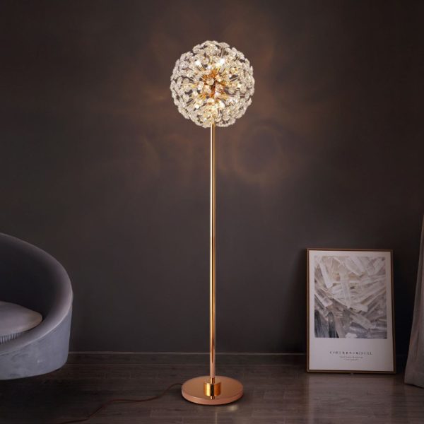 Đèn Sàn Hoa Bồ Công Anh Pha Lê Lấp Lánh 3 Chế Độ Sáng Decor Phòng Khách, Phòng Ngủ Ấm Áp