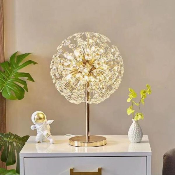Đèn Sàn Hoa Bồ Công Anh Pha Lê Lấp Lánh 3 Chế Độ Sáng Decor Phòng Khách, Phòng Ngủ Ấm Áp