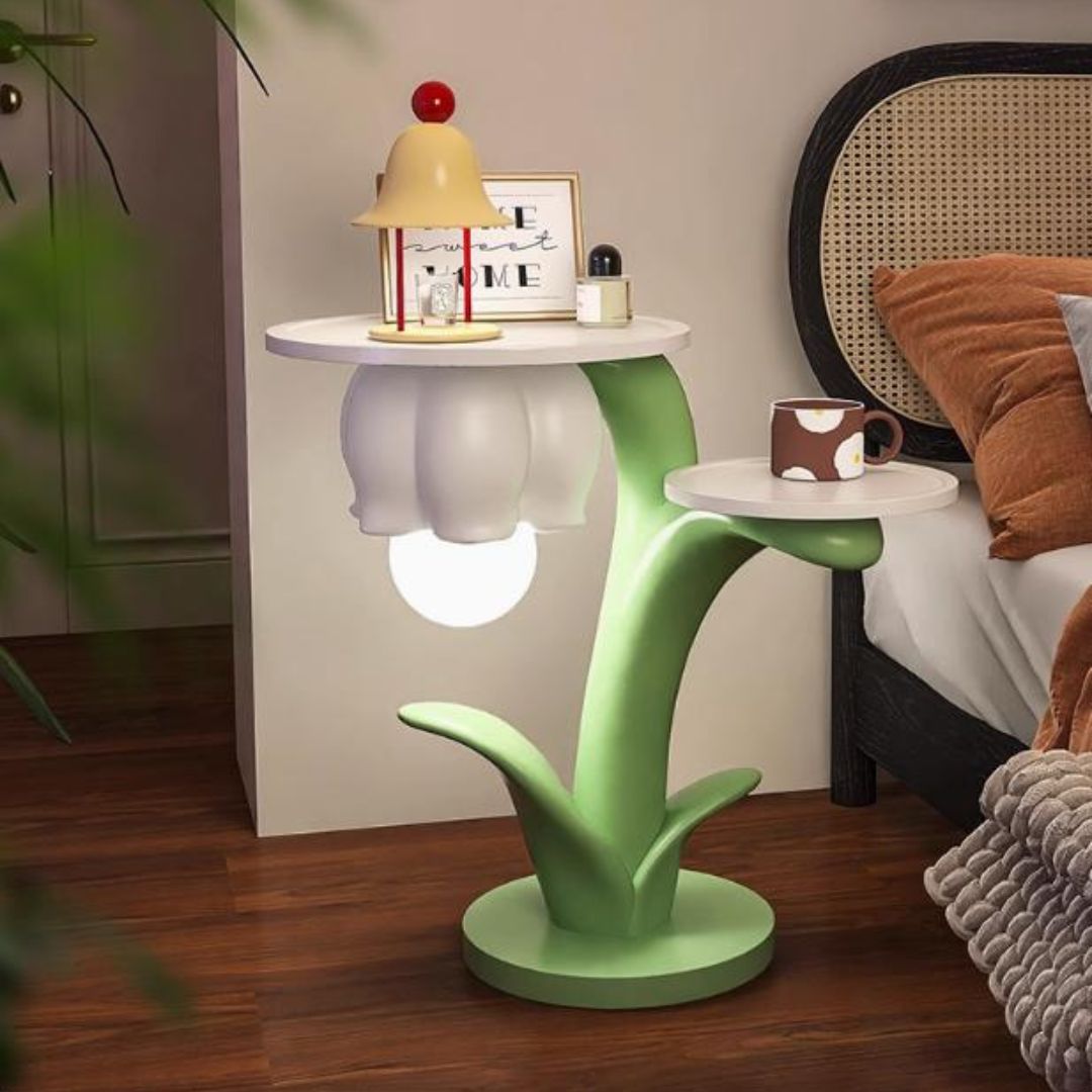 Đèn Sàn Hoa Phát Sáng Hoạt Hình Kèm Kệ Bàn Cafe Phòng Khách Đầu Giường Phòng Ngủ Trẻ Em