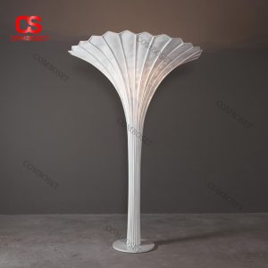 Đèn Sàn Lụa Hình Phễu Tối Giản Nhật Bản Trang Trí Nhà Ở, Sảnh Nhà Hàng Khách Sạn