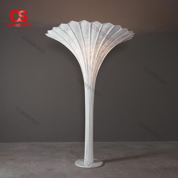 Đèn Sàn Lụa Hình Phễu Tối Giản Nhật Bản Trang Trí Nhà Ở, Sảnh Nhà Hàng Khách Sạn