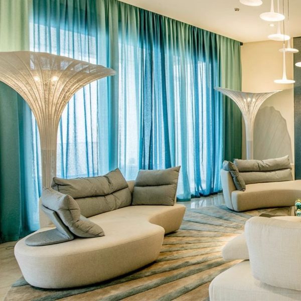 Đèn Sàn Lụa Hình Phễu Tối Giản Nhật Bản Trang Trí Nhà Ở, Sảnh Nhà Hàng Khách Sạn
