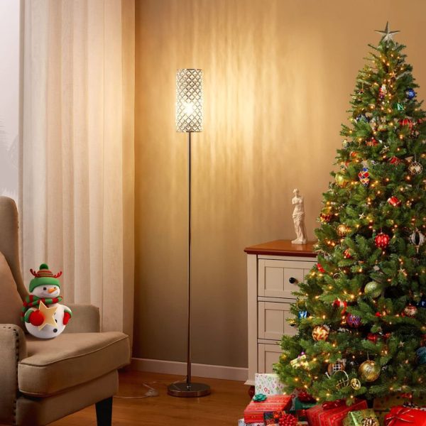 Đèn Sàn Sắt Mạ Vàng Pha Lê Nghệ Thuật Phong Cách Thượng Lưu Decor Phòng Khách Phòng Ngủ