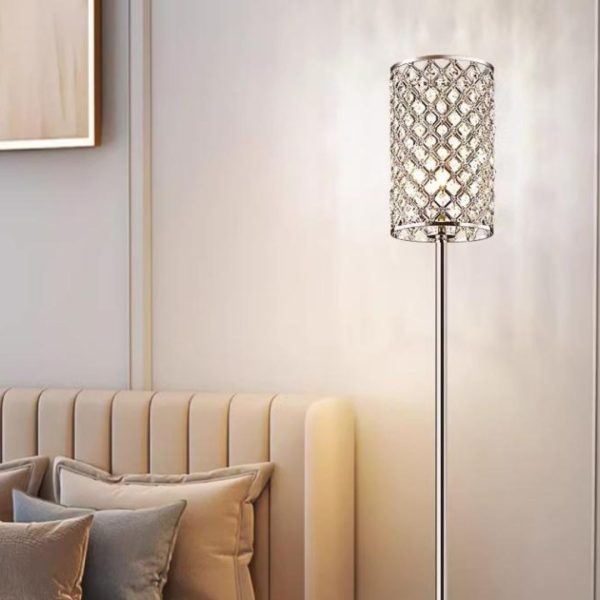 Đèn Sàn Sắt Mạ Vàng Pha Lê Nghệ Thuật Phong Cách Thượng Lưu Decor Phòng Khách Phòng Ngủ