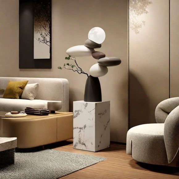 Đèn Sàn Tháp Đá Nghệ Thuật Cải Thiện Phong Thủy Nhà Cửa Một Cách Tinh Tế