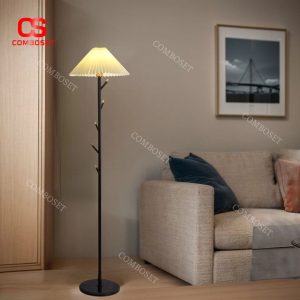 Đèn Sàn Xếp Ly Kết Hợp Móc Treo Đồ Tiện Lợi Cho Phòng Khách, Phòng Ngủ Retro Mỹ