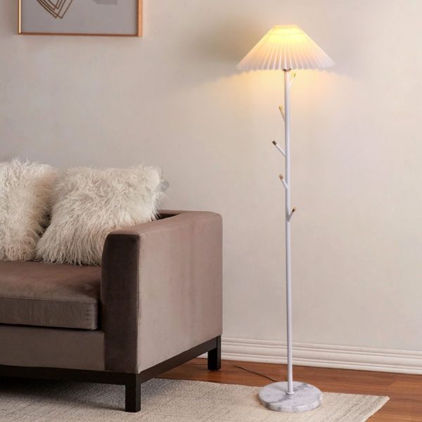 Đèn Sàn Xếp Ly Kết Hợp Móc Treo Đồ Tiện Lợi Cho Phòng Khách, Phòng Ngủ Retro Mỹ