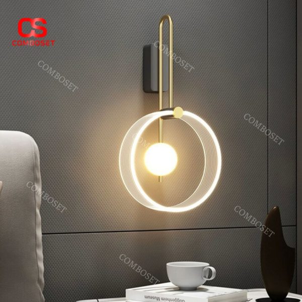 Đèn Tường Acrylic Phòng Ngủ Tối Giản Ánh Sáng Ấm Mang Lại Không Gian Thư Giãn Hiện Đại