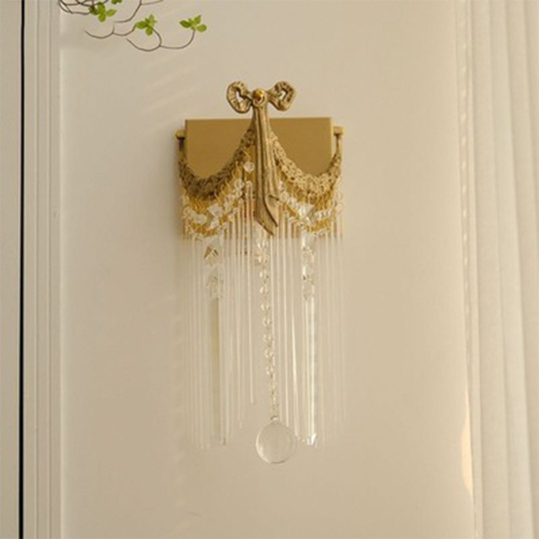 Đèn Tường Đồng Pha Lê Hoàng Gia Vintage Phong Cách Pháp Decor Phòng Khách Sang Trọng
