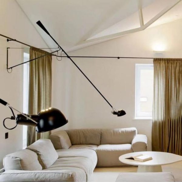 Đèn Tường Tay Dài Thân Gấp Khúc Nhiều Màu Xoay 360 Độ Trang Trí Phòng Khách, Đọc Sách