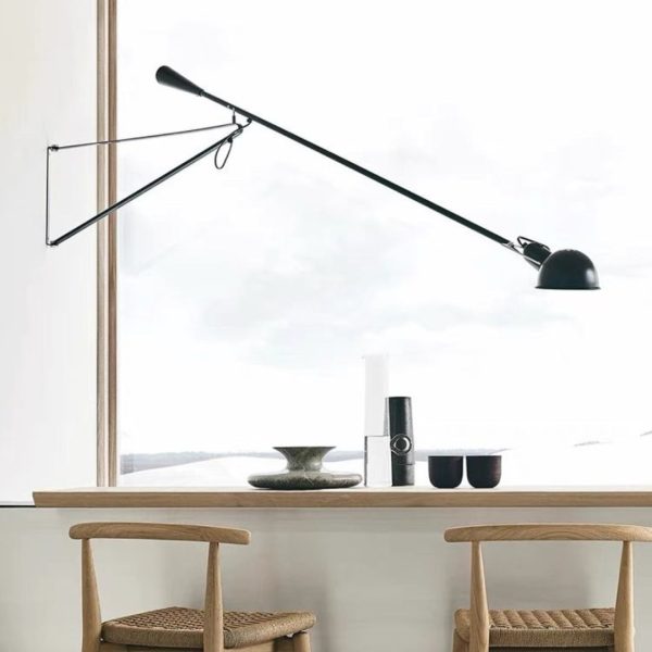 Đèn Tường Tay Dài Thân Gấp Khúc Nhiều Màu Xoay 360 Độ Trang Trí Phòng Khách, Đọc Sách