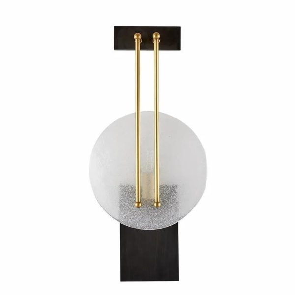 Đèn Tường Tròn Thuỷ Tinh Đồng Thau Sang Trọng Decor Phòng Khách Hiện Đại