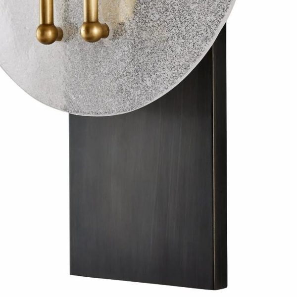 Đèn Tường Tròn Thuỷ Tinh Đồng Thau Sang Trọng Decor Phòng Khách Hiện Đại