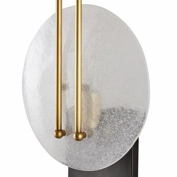 Đèn Tường Tròn Thuỷ Tinh Đồng Thau Sang Trọng Decor Phòng Khách Hiện Đại
