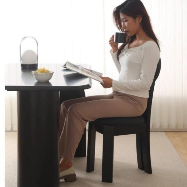 Ghế Ăn Gỗ Cổ Điển Vải Lông Cừu Thiết Kế Hình Tròn Độc Đáo Decor Phòng Khách, Phòng Bếp Màu Sắc