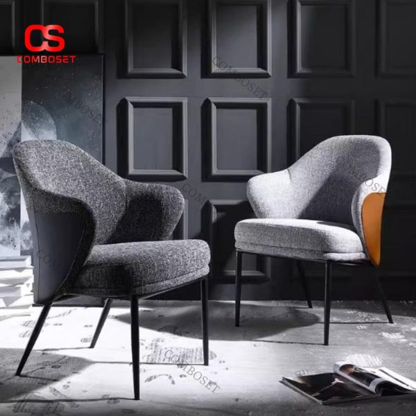 Ghế Ăn Phong Cách Bắc Âu Vải Cotton Lanh Thiết Kế Hiện Đại Trang Trí Bàn Ăn Sang Trọng