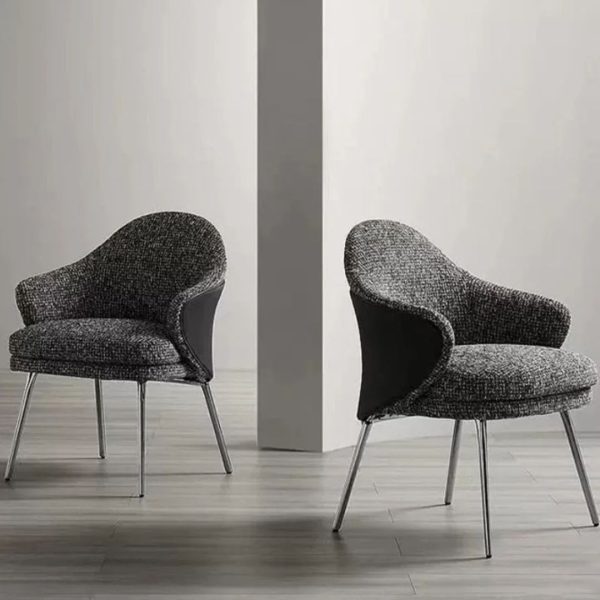 Ghế Ăn Phong Cách Bắc Âu Vải Cotton Lanh Thiết Kế Hiện Đại Trang Trí Bàn Ăn Sang Trọng
