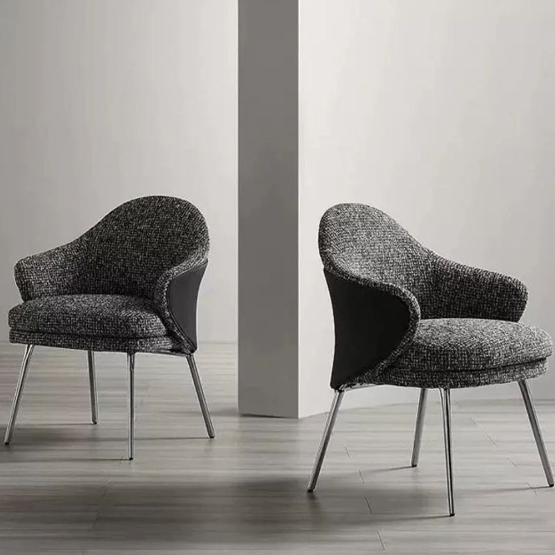 Ghế Ăn Phong Cách Bắc Âu Vải Cotton Lanh Thiết Kế Hiện Đại Trang Trí Bàn Ăn Sang Trọng