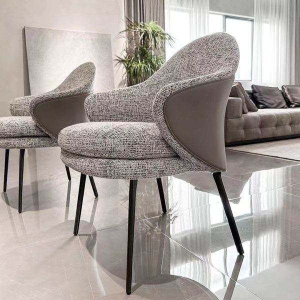 Ghế Ăn Phong Cách Bắc Âu Vải Cotton Lanh Thiết Kế Hiện Đại Trang Trí Bàn Ăn Sang Trọng