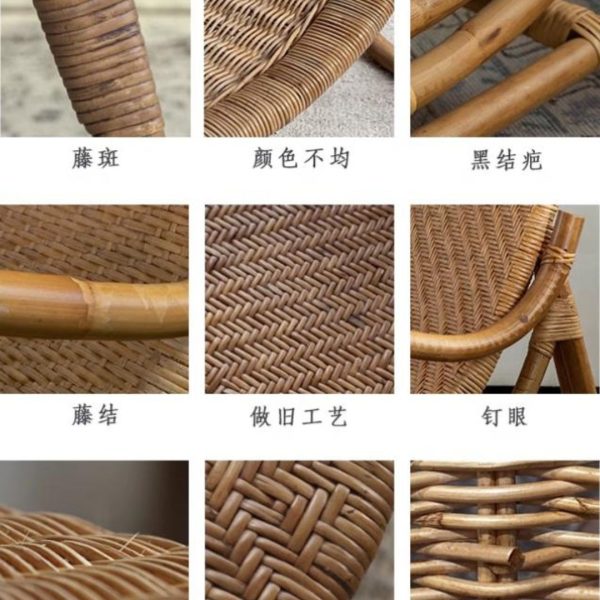 Ghế Bệt Mây Tre Đan Tự Nhiên Phong Cách Hoài Cổ Trang Trí Phòng Trà, Phòng Tiếp Khách