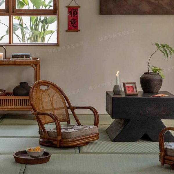 Ghế Bệt Mây Tre Đan Tự Nhiên Phong Cách Hoài Cổ Trang Trí Phòng Trà, Phòng Tiếp Khách