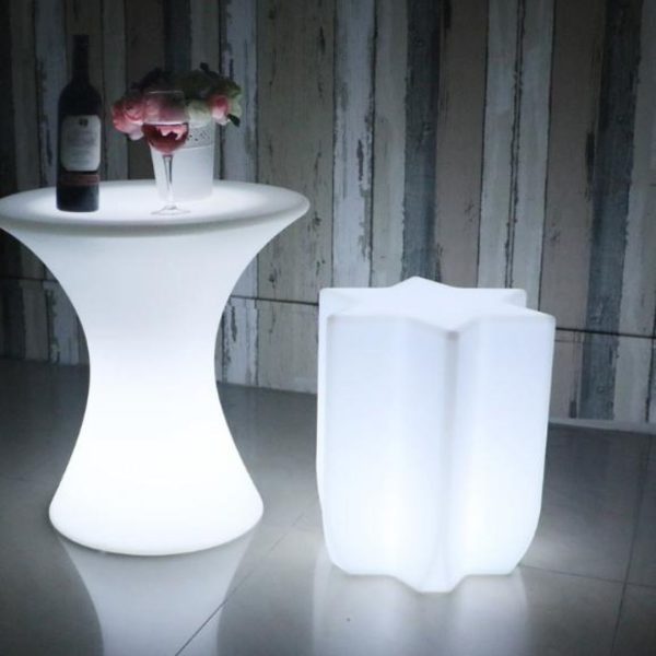 Ghế Đèn LED Hình Lục Giác Dạ Quang Phát Sáng Chống Thấm Trang Trí Quán Bar, Cafe Lung Linh