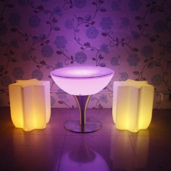 Ghế Đèn LED Hình Lục Giác Dạ Quang Phát Sáng Chống Thấm Trang Trí Quán Bar, Cafe Lung Linh