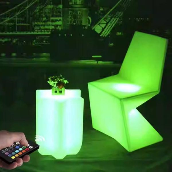 Ghế Đèn LED Hình Lục Giác Dạ Quang Phát Sáng Chống Thấm Trang Trí Quán Bar, Cafe Lung Linh