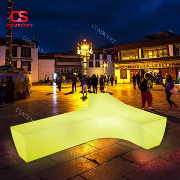 Ghế Đèn LED Lớn Dài Hình Học Chống Thấm Dùng Trong Trung Tâm Thương Mại, Sân Vườn, Công Viên