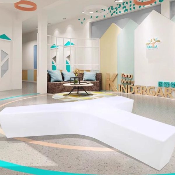 Ghế Đèn LED Lớn Dài Hình Học Chống Thấm Dùng Trong Trung Tâm Thương Mại, Sân Vườn, Công Viên