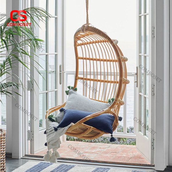 Ghế Mây Treo Xích Đu Thủ Công Mỹ Nghệ Trang Trí Resort, Bãi Biển Ban Công Ngoài Trời