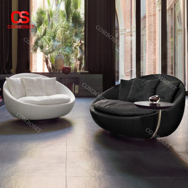 Ghế Sofa Xoay 360 Độ Liền Bàn Cafe Nhỏ Decor Phòng Khách Phòng Ngủ Hiện Đại