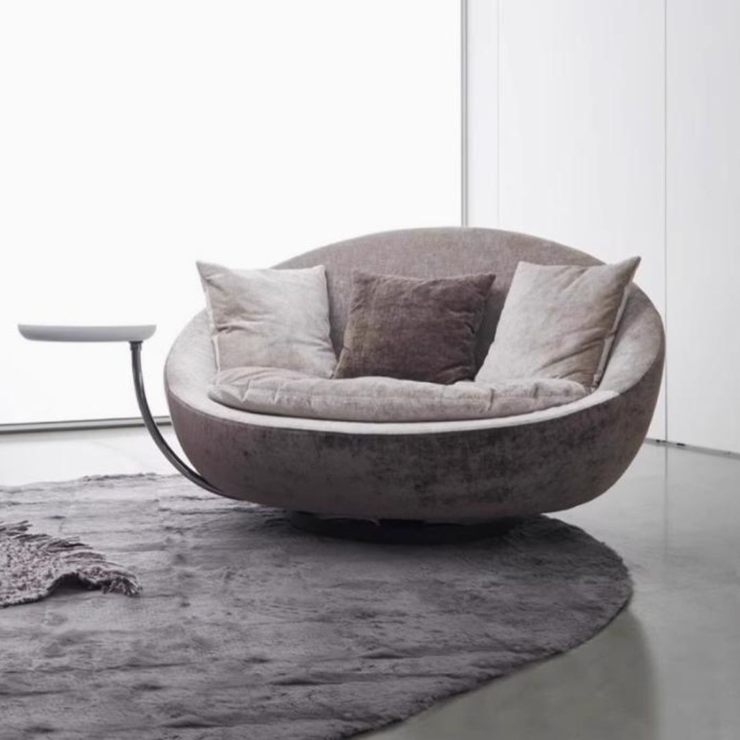 Ghế Sofa Xoay 360 Độ Liền Bàn Cafe Nhỏ Decor Phòng Khách Phòng Ngủ Hiện Đại