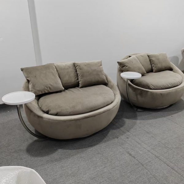 Ghế Sofa Xoay 360 Độ Liền Bàn Cafe Nhỏ Decor Phòng Khách Phòng Ngủ Hiện Đại