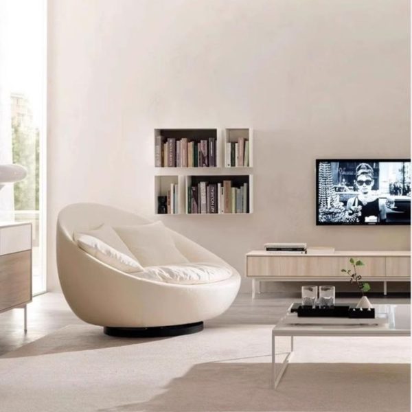 Ghế Sofa Xoay 360 Độ Liền Bàn Cafe Nhỏ Decor Phòng Khách Phòng Ngủ Hiện Đại