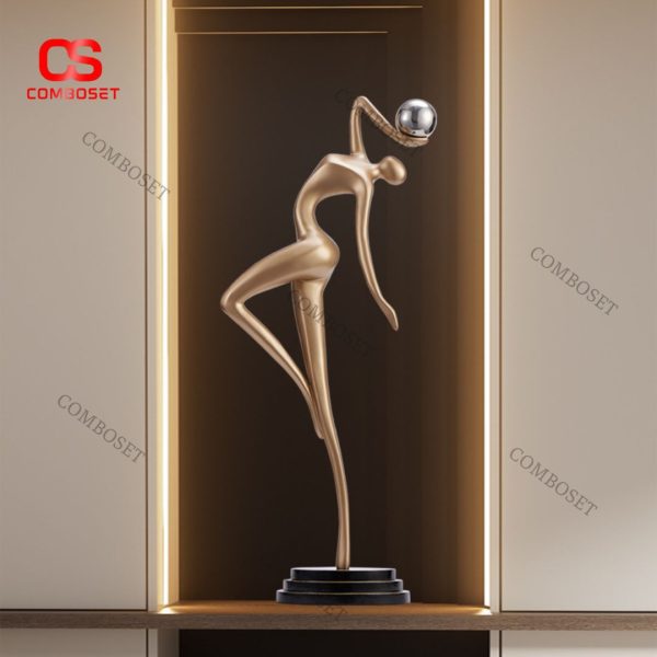 Tượng Cô Gái Múa Ba Lê Trừu Tượng Nghệ Thuật Trang Trí Triển Lãm, Phòng Khách Thời Trang
