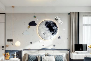 Đèn trang trí phòng ngủ cho bé thiết kế vũ trụ bao la độc đáo