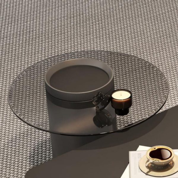 Bàn Cafe Phòng Khách Hình Vuông Bằng Đá Màu Đen Sang Trọng Kèm Bàn Phụ Tiện Lợi
