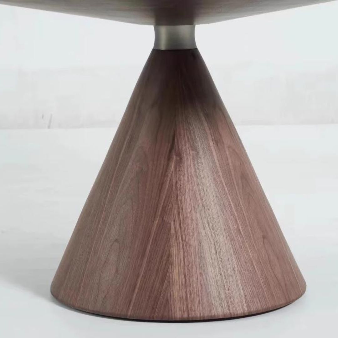 Bàn Gỗ Tròn Size Lớn 180cm Màu Óc Chó Thiết Kế Phong Cách Ý Tối Giản Sang Trọng Phòng Khách, Văn Phòng
