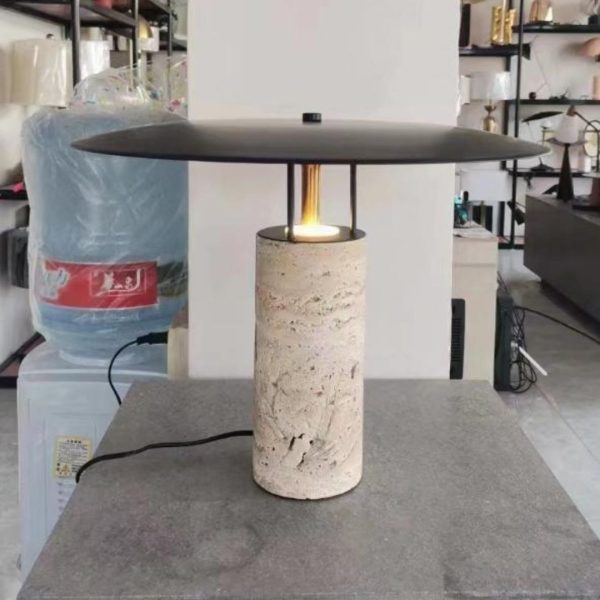 Đèn Bàn Đá Cẩm Thạch Vàng Sang Trọng Cổ Điển Phong Cách Châu Âu Decor Bàn Làm Việc