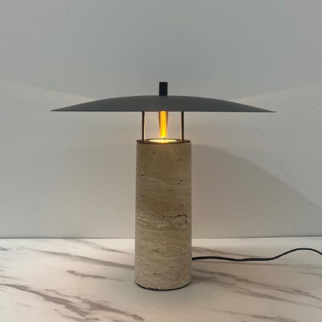 Đèn Bàn Đá Cẩm Thạch Vàng Sang Trọng Cổ Điển Phong Cách Châu Âu Decor Bàn Làm Việc