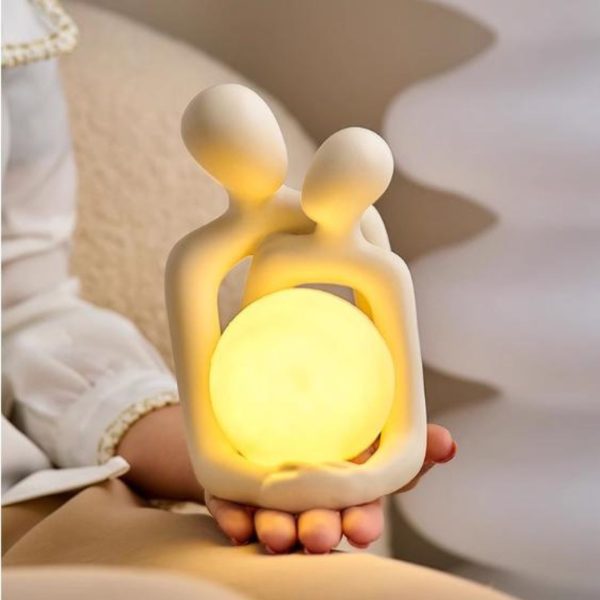 Đèn Bàn Gốm Cặp Đôi Lãng Mạn Nghệ Thuật Trang Trí Phòng Ngủ Làm Quà Tặng Ý Nghĩa