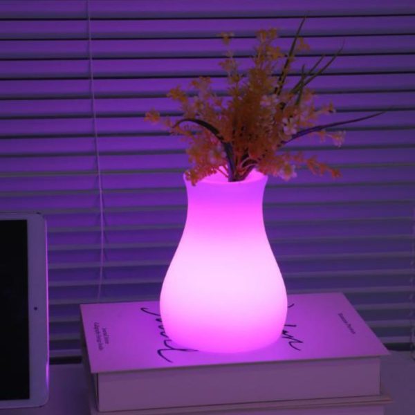 Đèn Bàn Lọ Hoa Thông Minh Chuyển Đổi Màu Bằng Giọng Nói, Nhiều Chế Độ Màu Sáng Hiện Đại