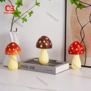 Đèn Bàn Nấm Đỏ Tích Hợp Dây Sạc USB Nhỏ Xinh Decor Bàn Học, Phòng Ngủ Dễ Thương