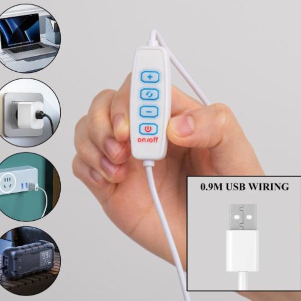Đèn Bàn Nấm Đỏ Tích Hợp Dây Sạc USB Nhỏ Xinh Decor Bàn Học, Phòng Ngủ Dễ Thương
