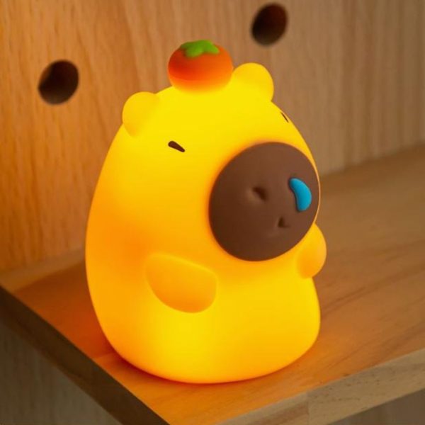 Đèn Bàn Silicon Chuột Lang Nước Đáng Yêu, Cổng Sạc USB Decor Bàn Học, Làm Quà Tặng Sinh Nhật