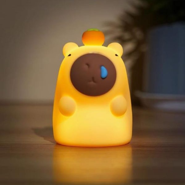 Đèn Bàn Silicon Chuột Lang Nước Đáng Yêu, Cổng Sạc USB Decor Bàn Học, Làm Quà Tặng Sinh Nhật