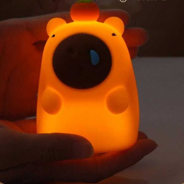Đèn Bàn Silicon Chuột Lang Nước Đáng Yêu, Cổng Sạc USB Decor Bàn Học, Làm Quà Tặng Sinh Nhật